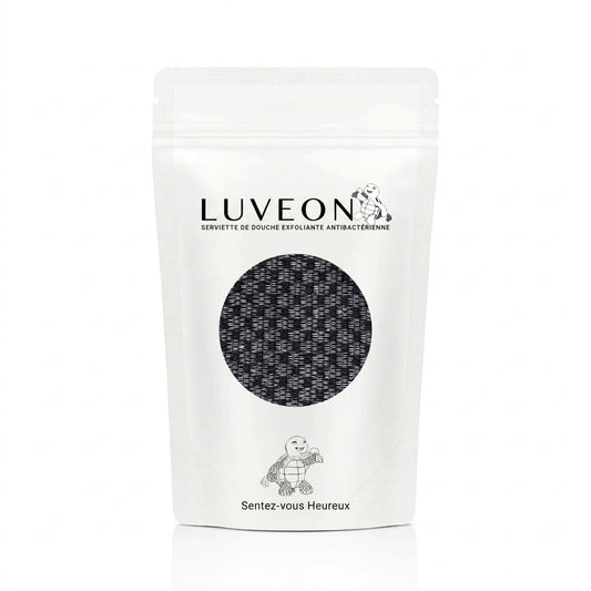 Serviette de douche exfoliante et antibactérienne