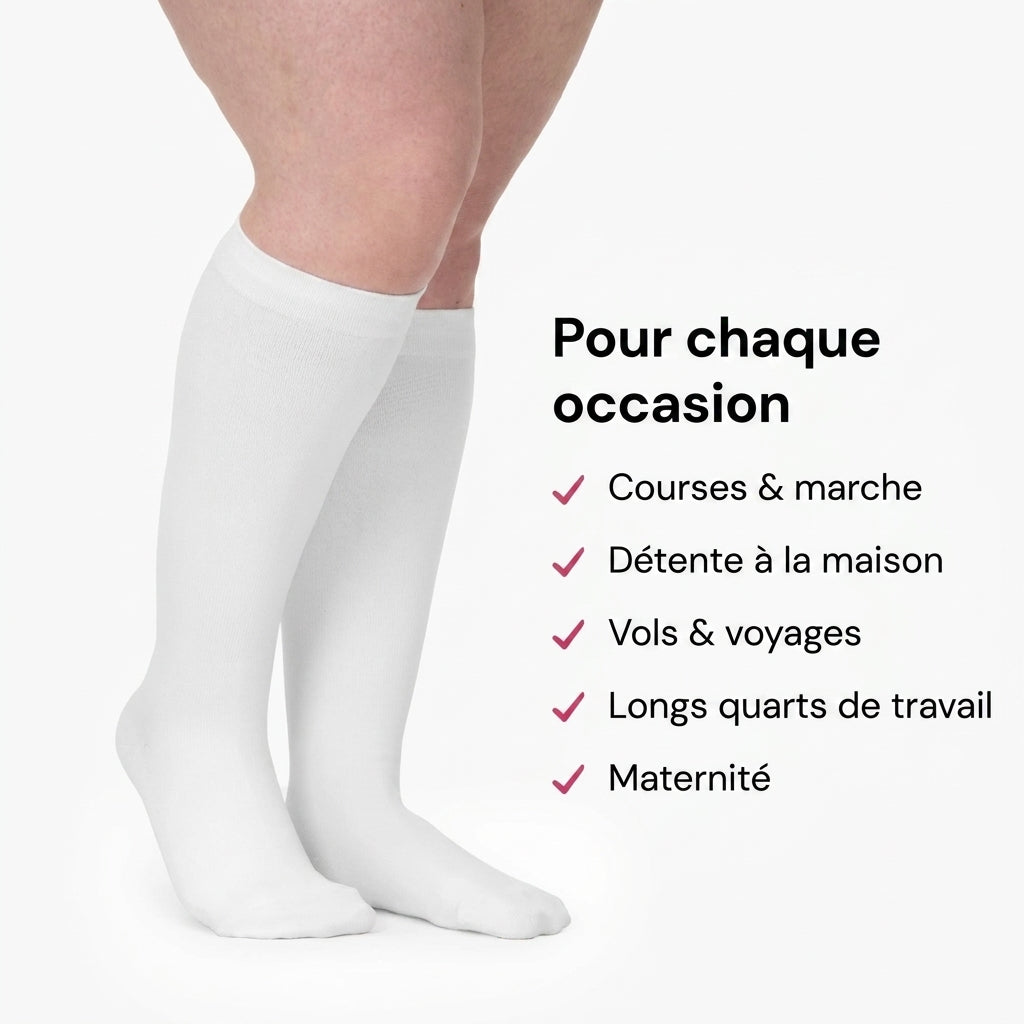 Luveon™ Bas de Compression Larges
