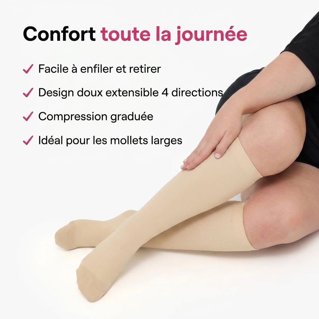 Luveon™ Bas de Compression Larges