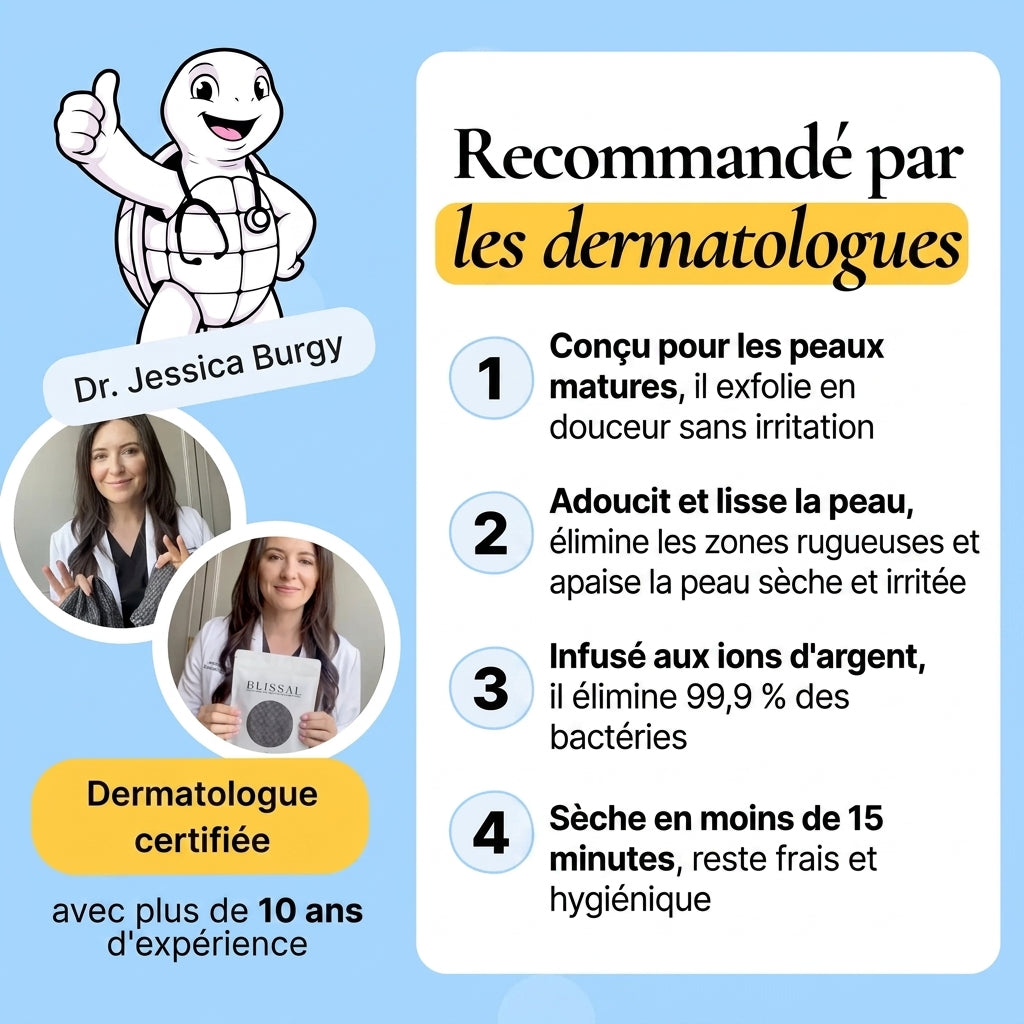 Serviette de douche exfoliante et antibactérienne